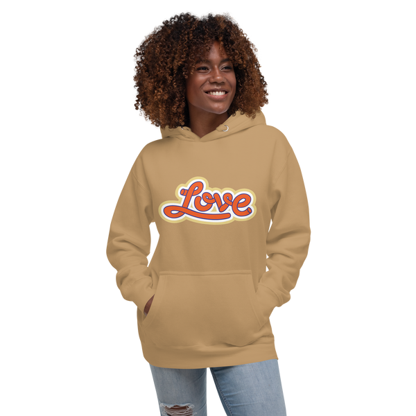 Women's "Love" Printed Cotton Hoodie