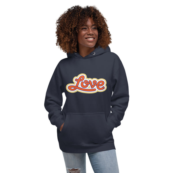 Women's "Love" Printed Cotton Hoodie