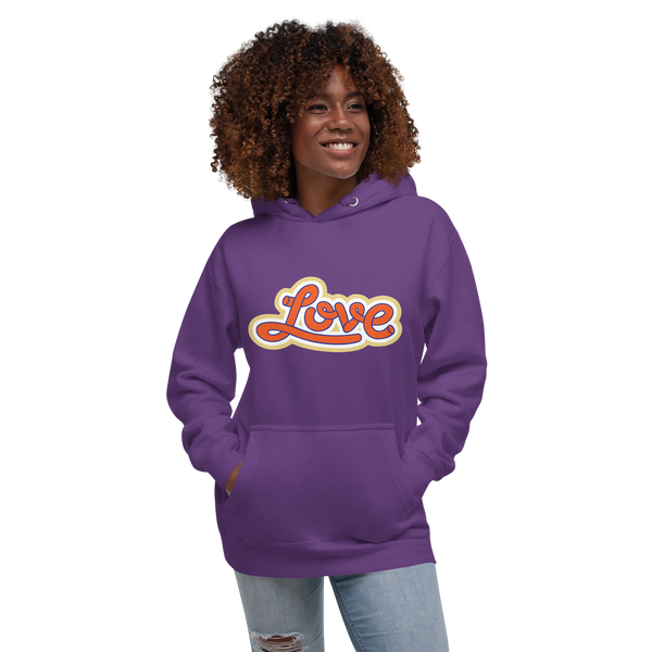 Women's "Love" Printed Cotton Hoodie