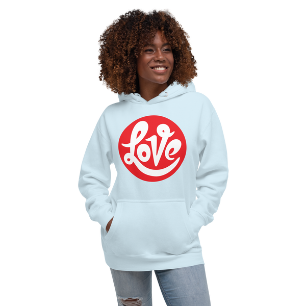 Women's "Love" Printed Cotton Hoodie