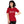 Load image into Gallery viewer, A young woman is wearing a red Crew Neck T Shirt featuring an original “Amour” design print by Christian Apparel Brand - Loves Everywhere
