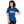 Load image into Gallery viewer, A young woman is wearing a Royal blue Crew Neck T Shirt featuring an original “Love” design print by Christian Apparel Brand - Loves Everywhere
