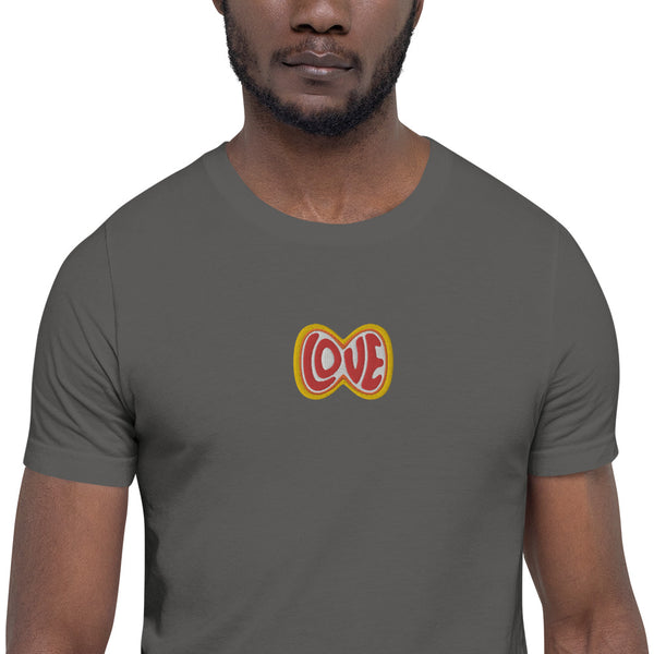 Men’s "Love" Embroidered Short Sleeve Shirt