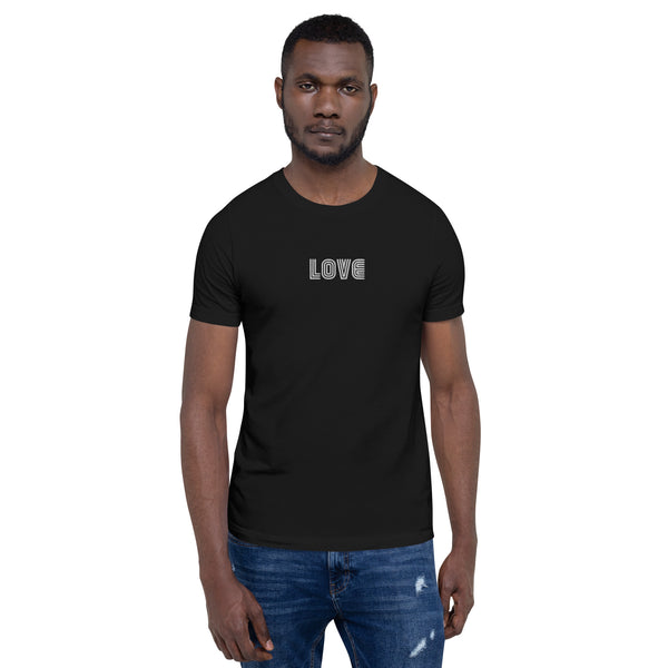 Men's "Love" Embroidered Short Sleeve Shirt