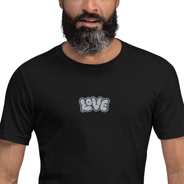 Men’s "Love" Embroidered Short Sleeve Shirt