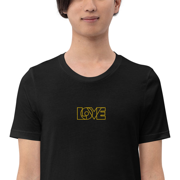 Men’s "Love" Embroidered Short Sleeve Shirt