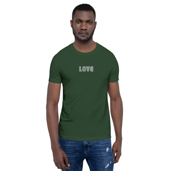 Men's "Love" Embroidered Short Sleeve Shirt