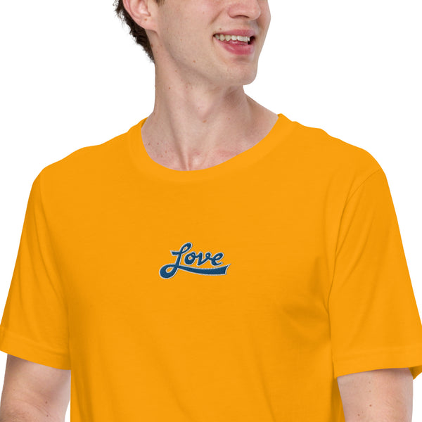 Men’s "Love" Embroidered Short Sleeve Shirt