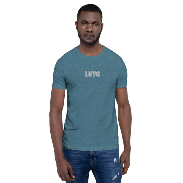 Men's "Love" Embroidered Short Sleeve Shirt