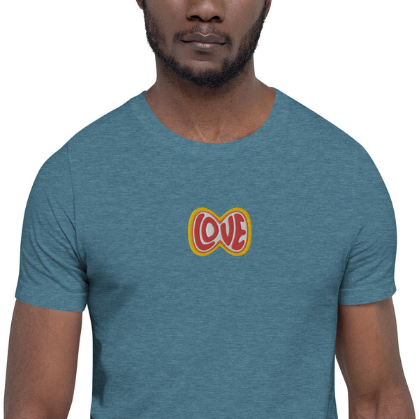 Men’s "Love" Embroidered Short Sleeve Shirt