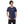 Load image into Gallery viewer, A man is wearing a heather navy blue Short Sleeve T-shirt featuring an embroidered, original “Love” design by Christian Shirt Company - Loves Everywhere
