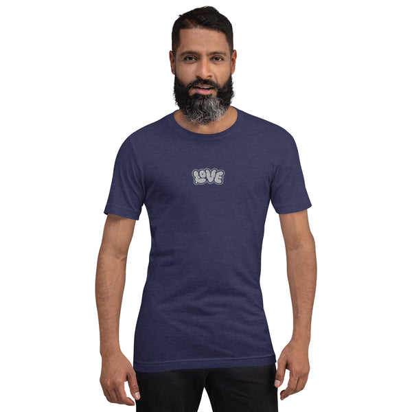 Men’s "Love" Embroidered Short Sleeve Shirt