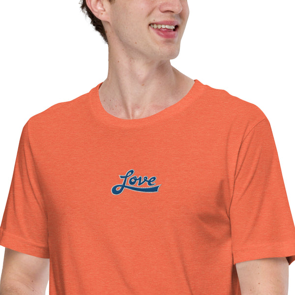 Men’s "Love" Embroidered Short Sleeve Shirt