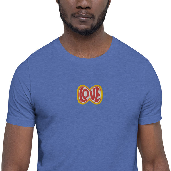 Men’s "Love" Embroidered Short Sleeve Shirt