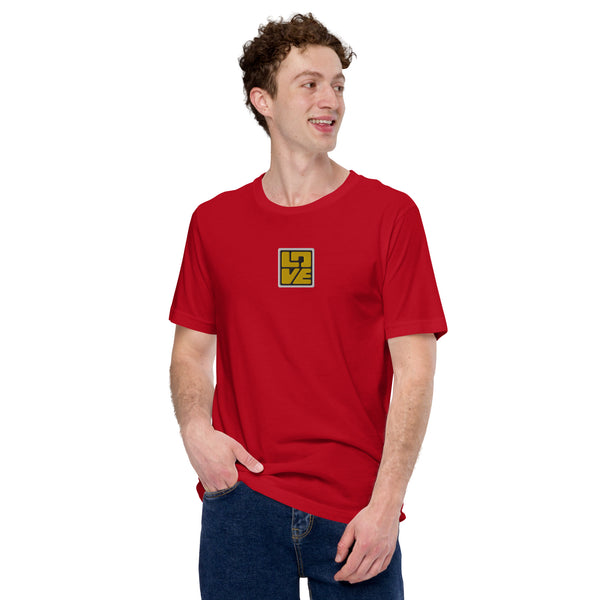 Men’s "Love" Embroidered Short Sleeve Shirt