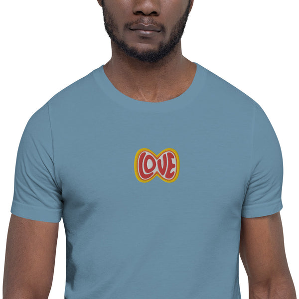 Men’s "Love" Embroidered Short Sleeve Shirt