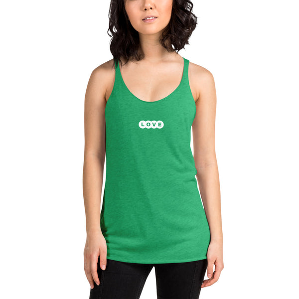 Women's "Love" Printed Racerback Tank Top