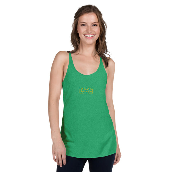 Women's "Love" Printed Racerback Tank Top