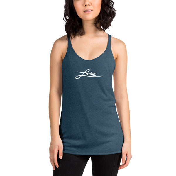 Women's "Love" Printed Racerback Tank Top