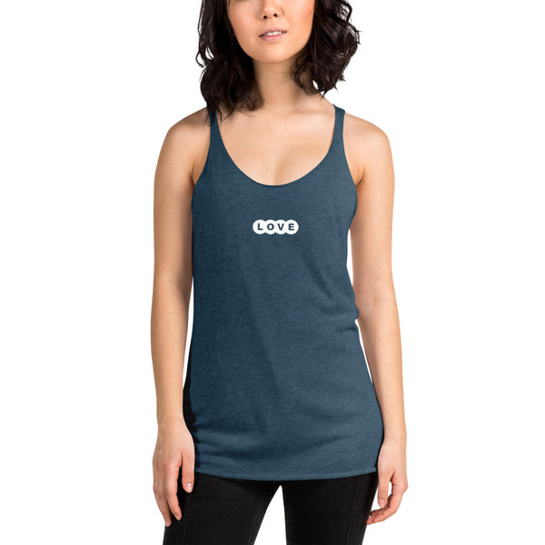 Women's "Love" Printed Racerback Tank Top