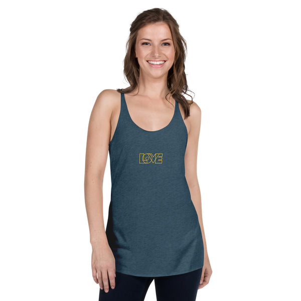 Women's "Love" Printed Racerback Tank Top