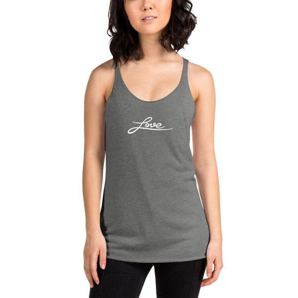 Women's "Love" Printed Racerback Tank Top