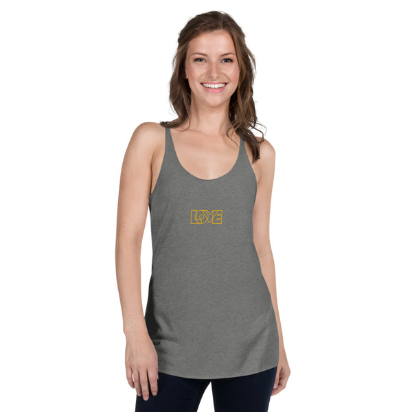 Women's "Love" Printed Racerback Tank Top