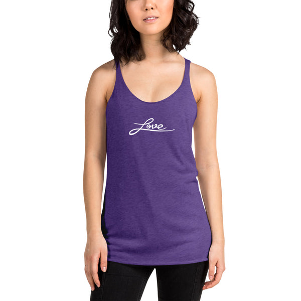 Women's "Love" Printed Racerback Tank Top