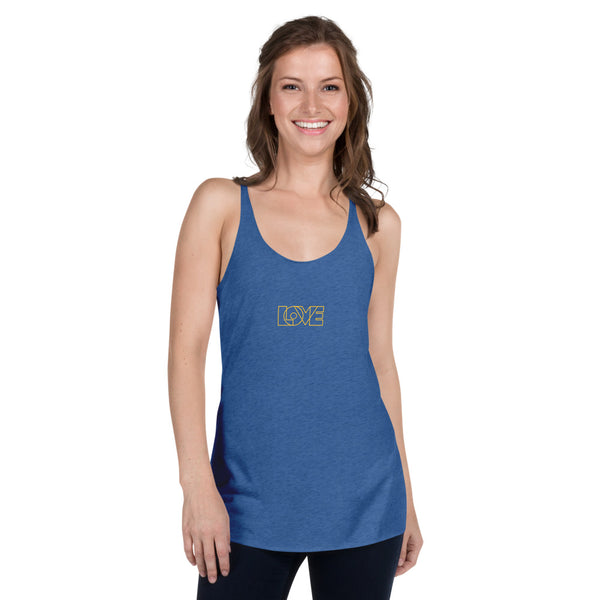 Women's "Love" Printed Racerback Tank Top