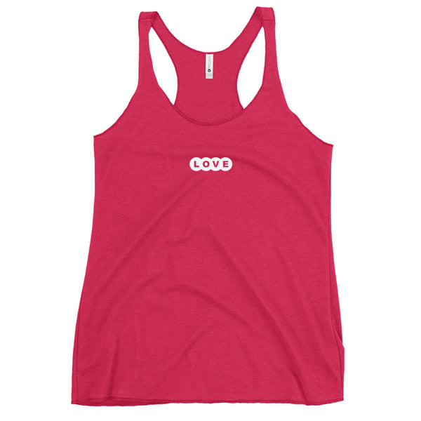 Women's "Love" Printed Racerback Tank Top