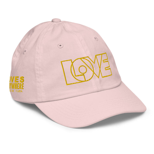 Girl's "Love" Embroidered Baseball Cap